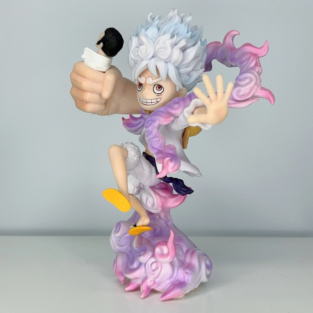 Mô hình OnePiece Luffy gear 5 trạng thái chiến đấu Kizaru - Cao 18cm - nặng 300gram - One Piece - Hộp Màu