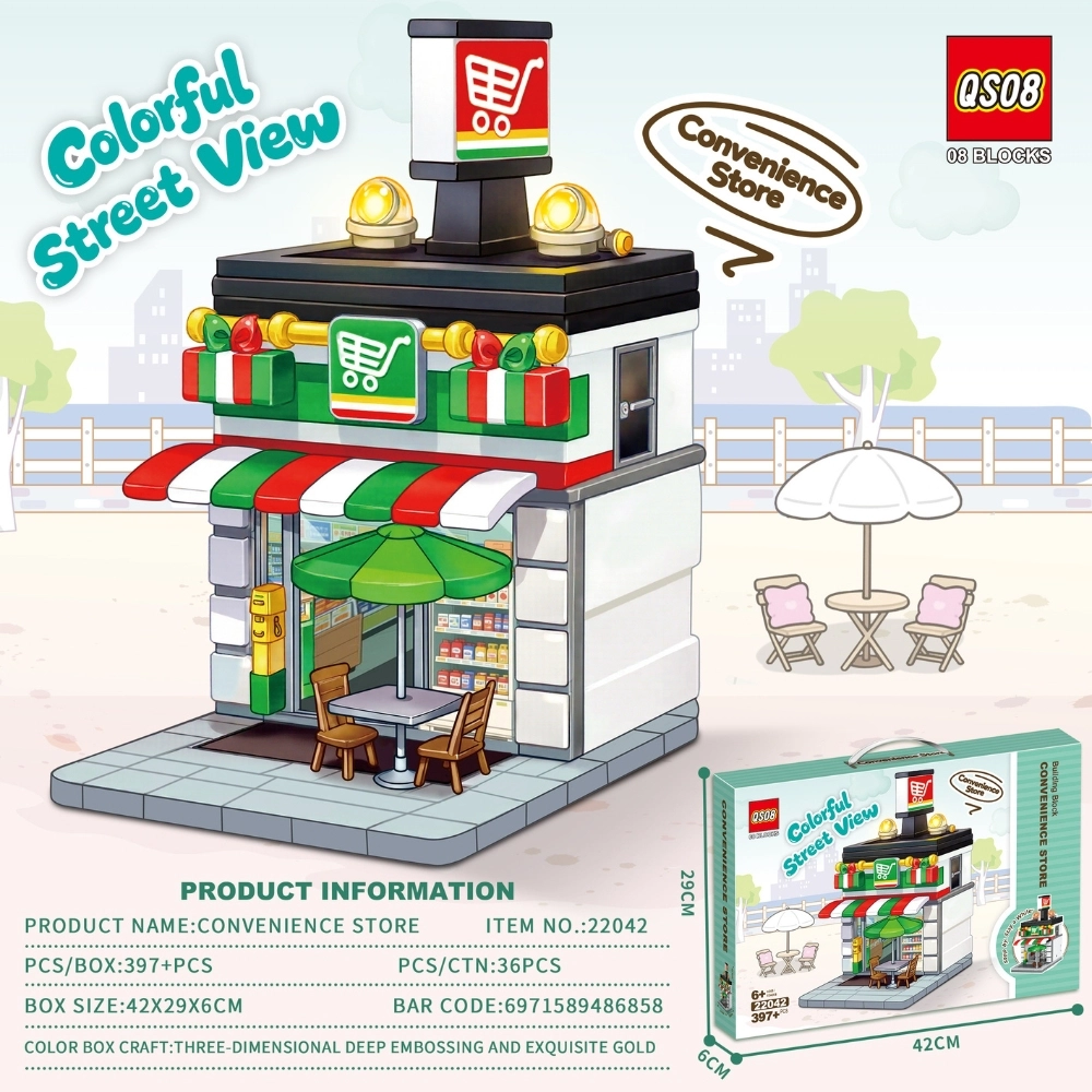 Đồ Chơi Lắp Ghép Lego siêu thị mini - 397 hạt - Full Box - Sku : LG-22042