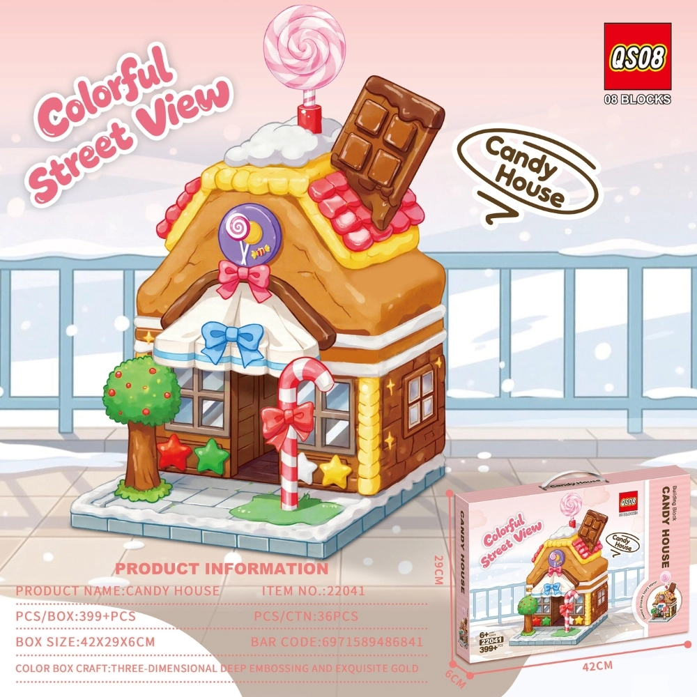 Đồ Chơi Lắp Ghép Lego ngôi nhà bánh kẹo - 399 hạt - Full Box - Sku : LG-22041